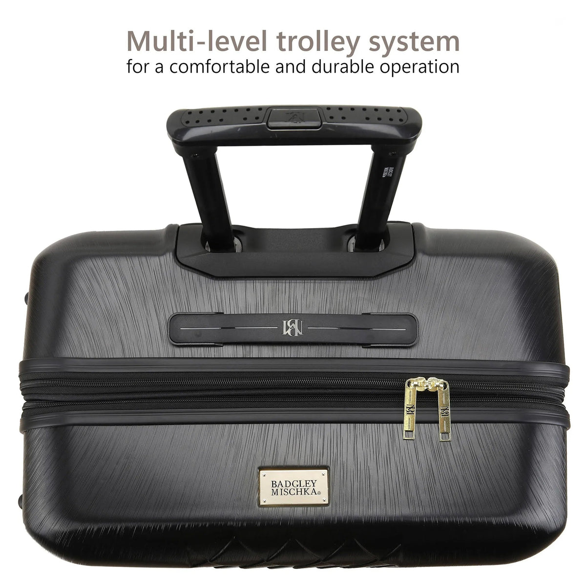Diamond 3-Piece Expandable Spinner Luggage Set, Black