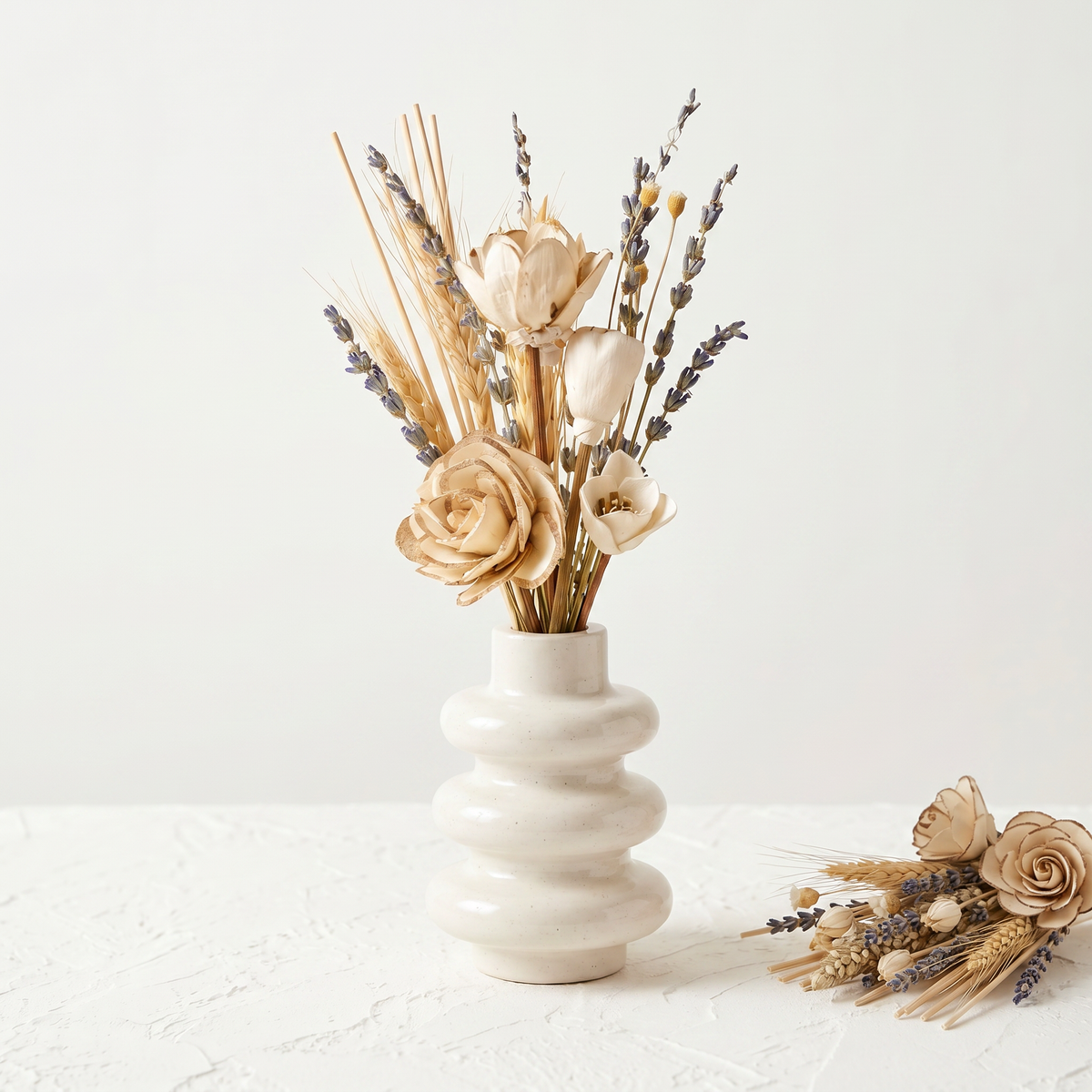 Stacked Bubble Vase Reed Diffuser Gift Set, White
