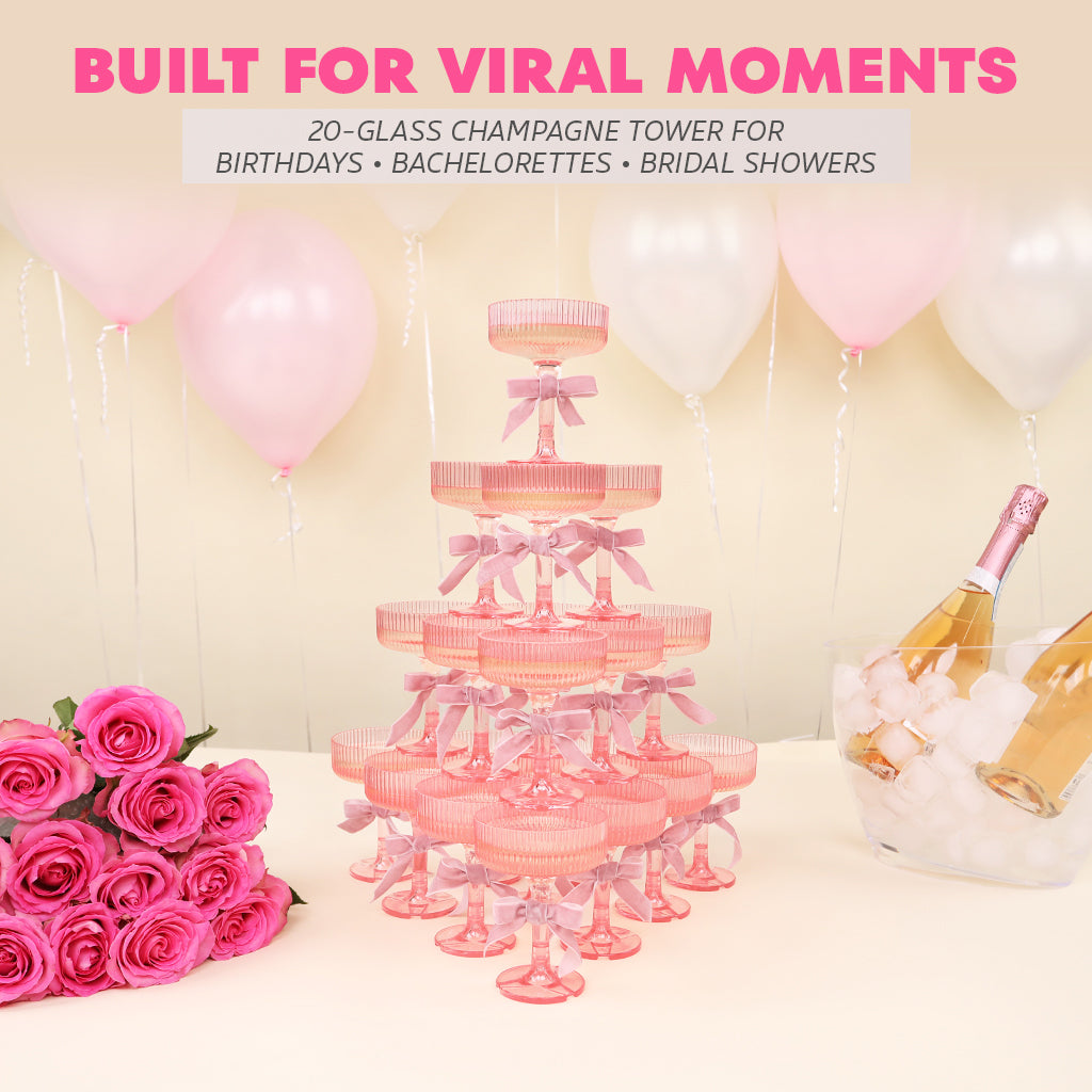 Champagne Tower Stand, 20 or 30 Coupes