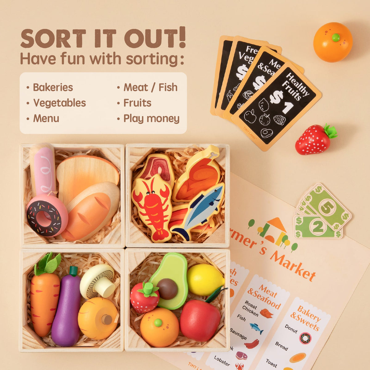 Tiny Land Wooden Pretend Cooking Set