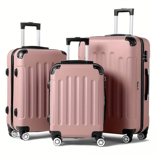 3-Piece Hardside Spinner Luggage Set with TSA Lock, 20/24/28 in