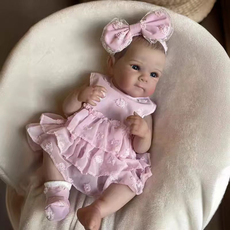 Hand-Painted Lifelike Reborn Baby Doll, 18 in
