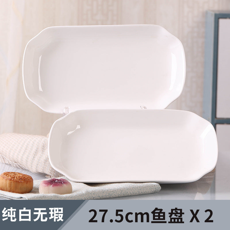 Ceramic rectangular serving platter