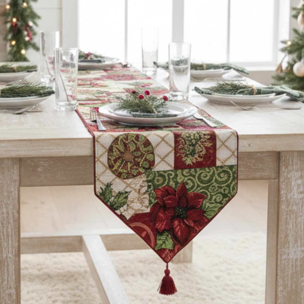 Holiday Tidings Christmas Table Runner