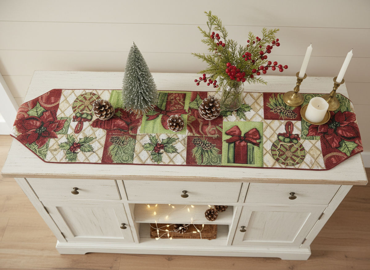Holiday Tidings Christmas Table Runner