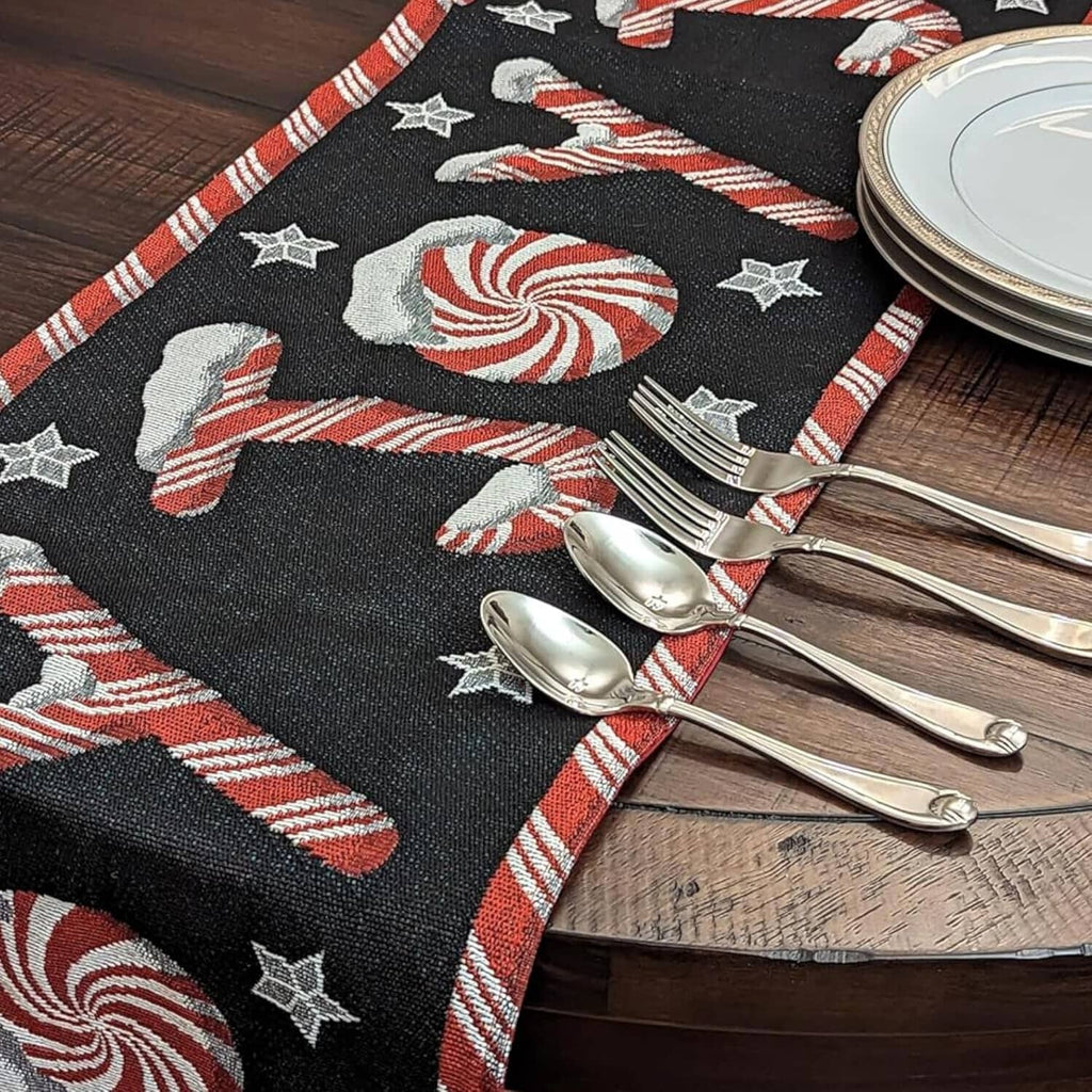 Peppermint Joy Christmas Table Runner