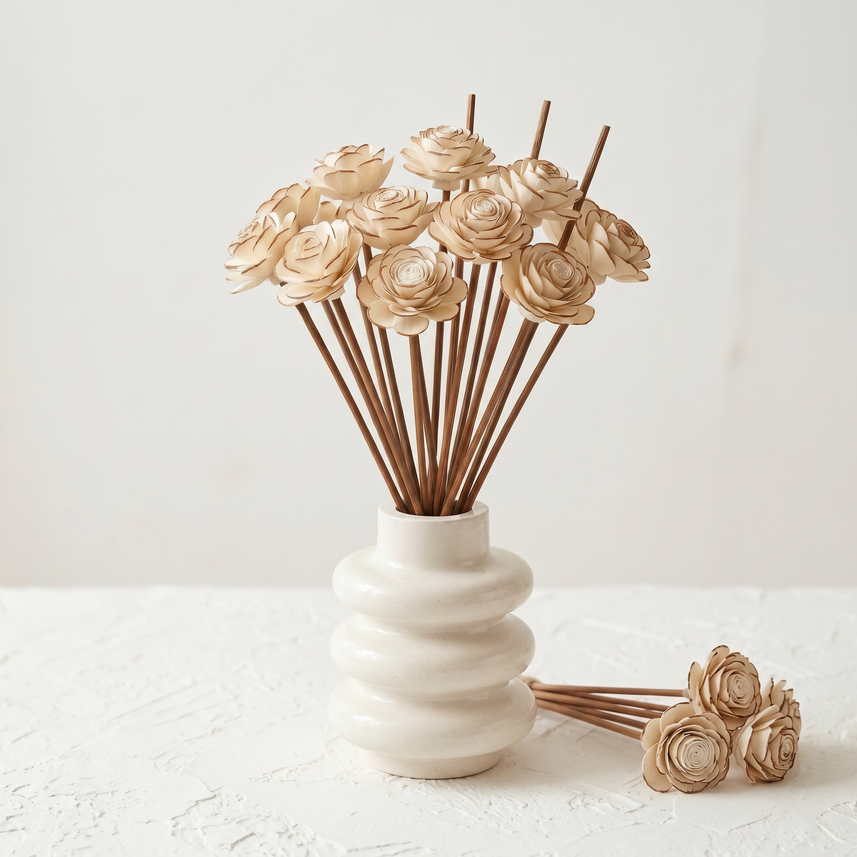 Stacked Bubble Vase Reed Diffuser Gift Set, White