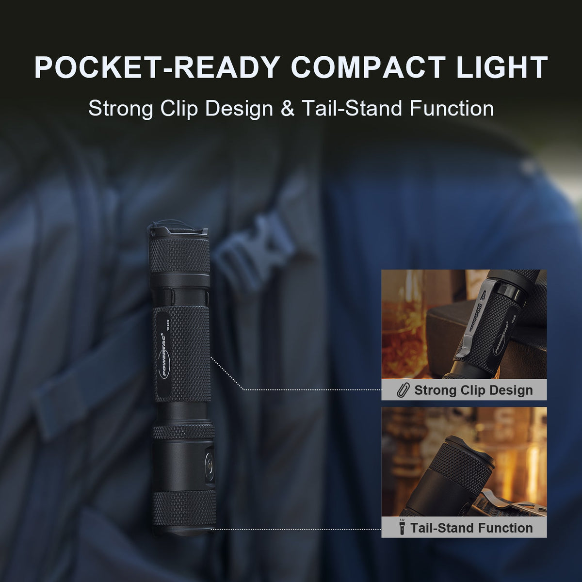 Powertac M5 Gen3 Rechargeable Flashlight, 2,030 Lumens