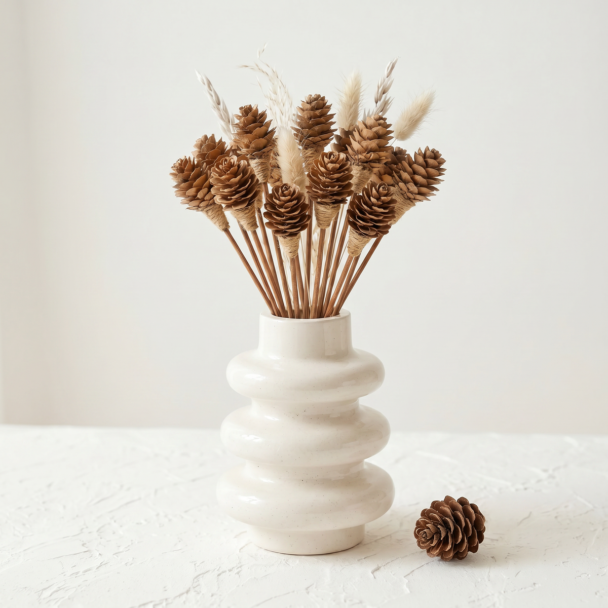Stacked Bubble Vase Reed Diffuser Gift Set, White