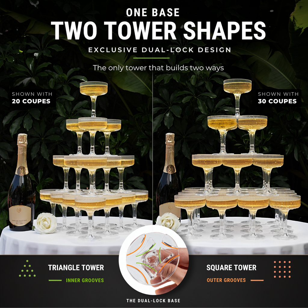 Champagne Tower Stand, 20 or 30 Coupes