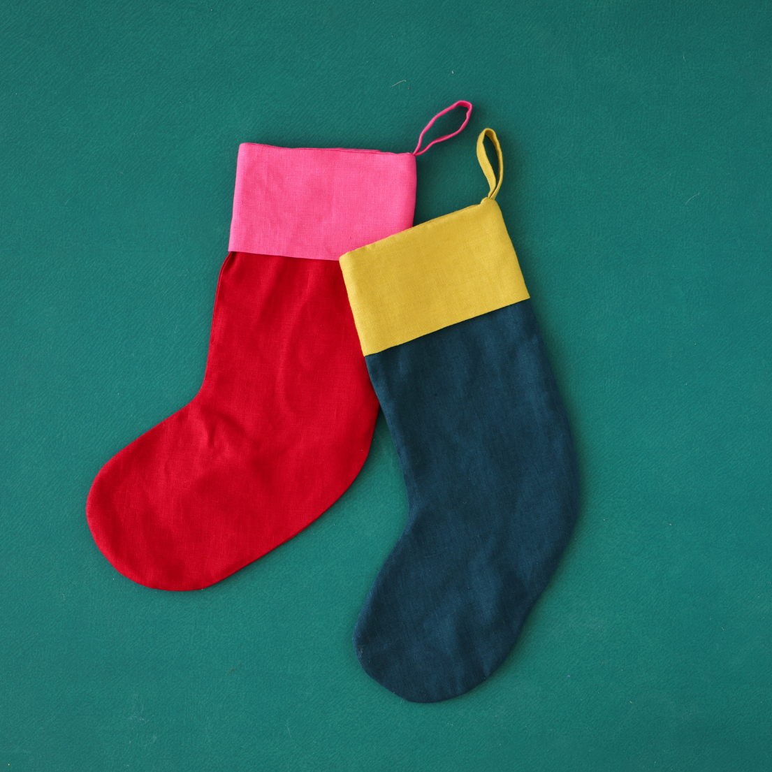 Color-Blocked Christmas Stocking