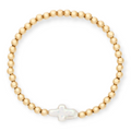 Pearl Cross Juno Bracelet, 4 mm