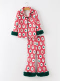 Mommy and Me Santa Pajama Set with Fur Trim