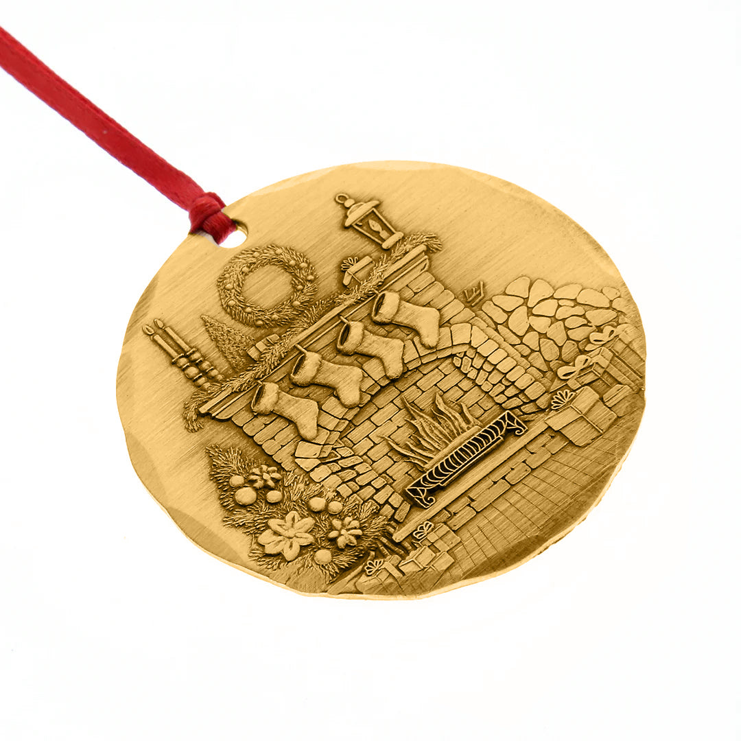 2026 Annual Ornament, Cozy Christmas Hearth (Bronze)