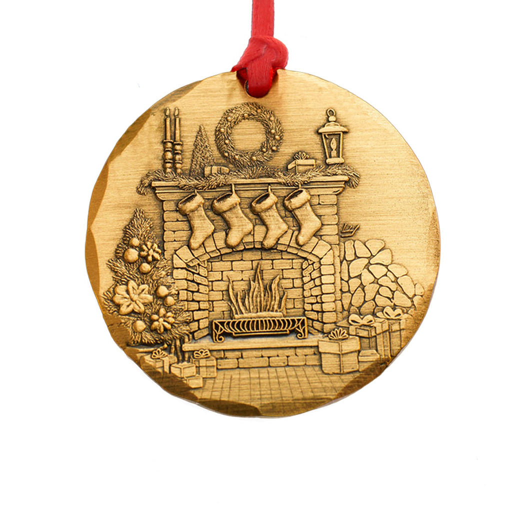 2026 Annual Ornament, Cozy Christmas Hearth (Bronze)