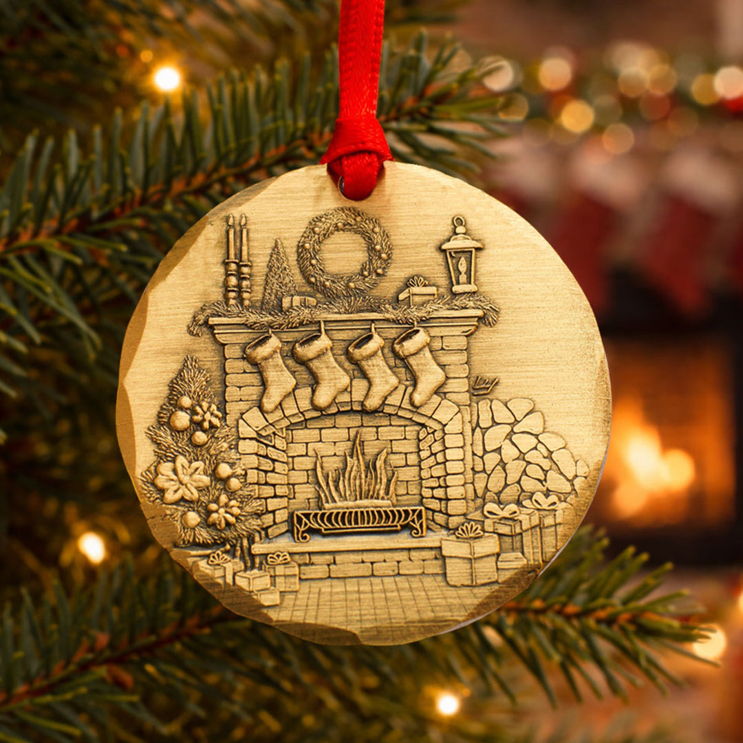 2026 Annual Ornament, Cozy Christmas Hearth (Bronze)