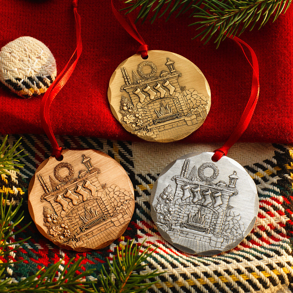 2026 Annual Ornament, Cozy Christmas Hearth (Bronze)
