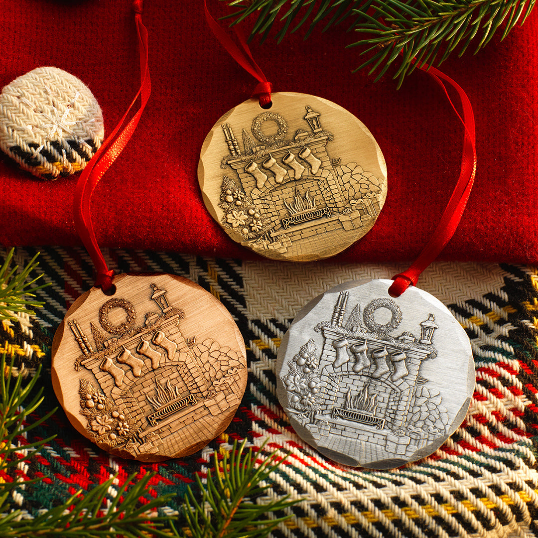 2026 Annual Ornament, Cozy Christmas Hearth (Bronze)