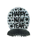 Silver Prismatic Happy New Year Centerpiece