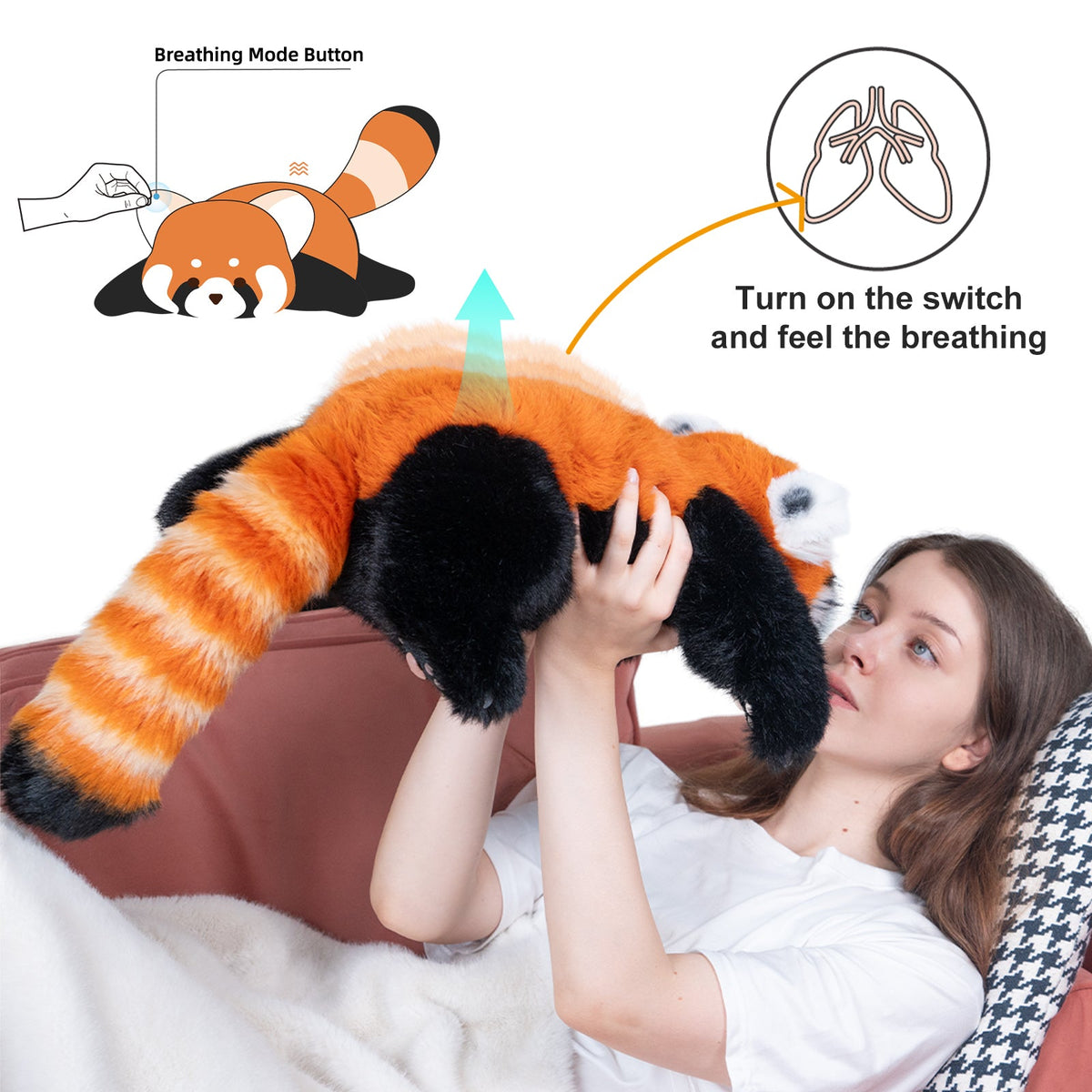 Weighted Red Panda Plush, 2.5 lb