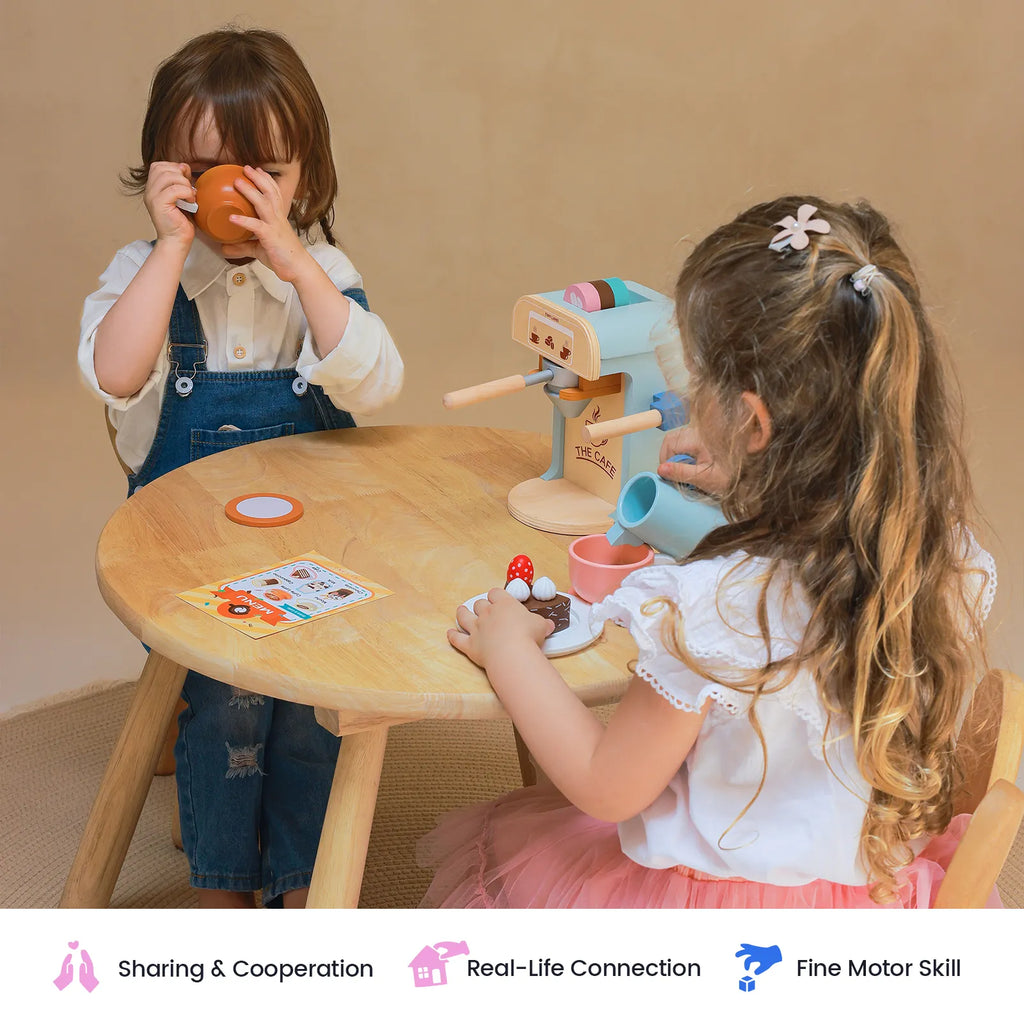Wooden Kids Play Coffee Maker Set