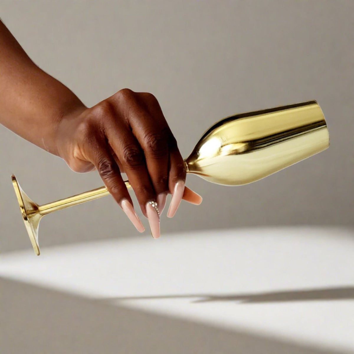 Unbreakable Gold Champagne Flutes