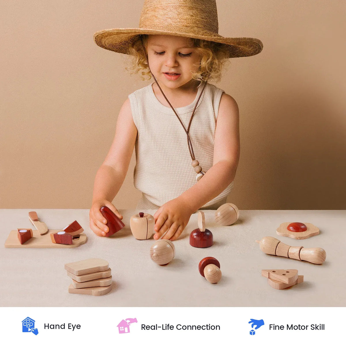 Tiny Land Wooden Cut and Play Food Set
