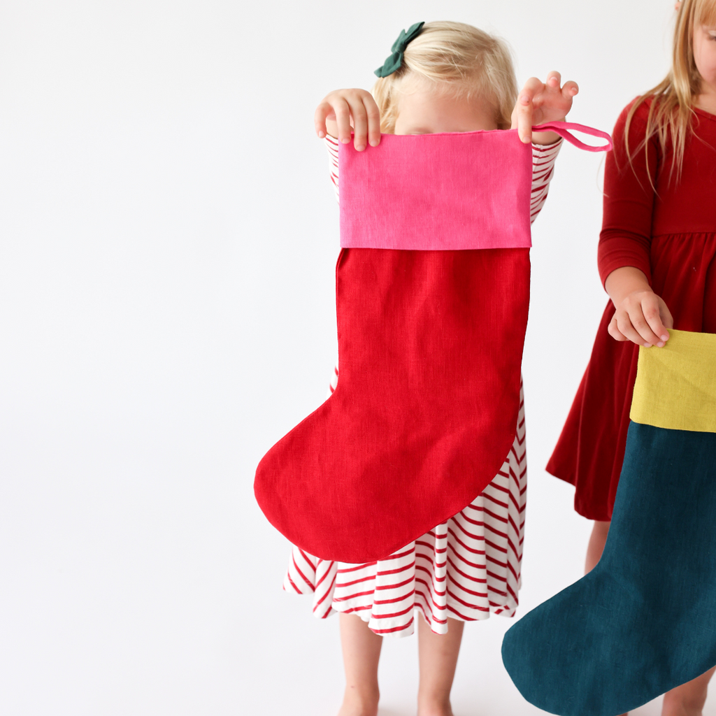 Color-Blocked Christmas Stocking