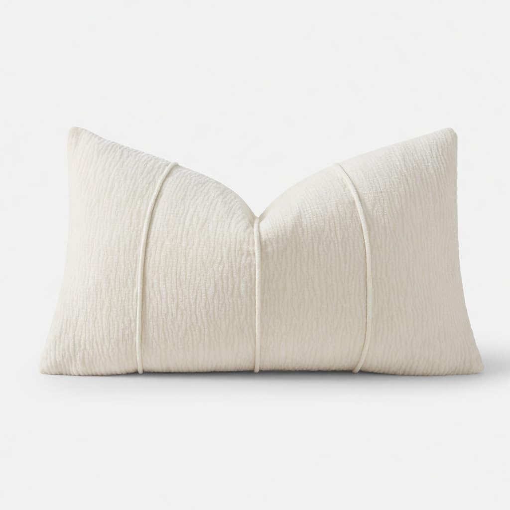 Ribbed Chenille Throw Pillow with Insert