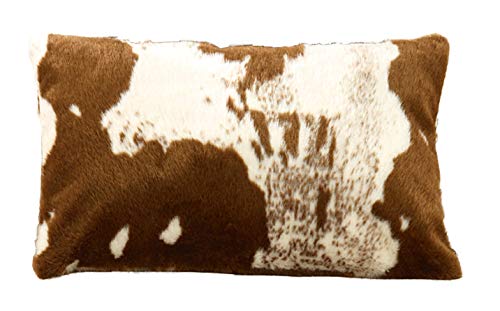 Faux Fur Cowhide Throw Pillow with Insert