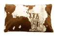 Faux Fur Cowhide Throw Pillow with Insert