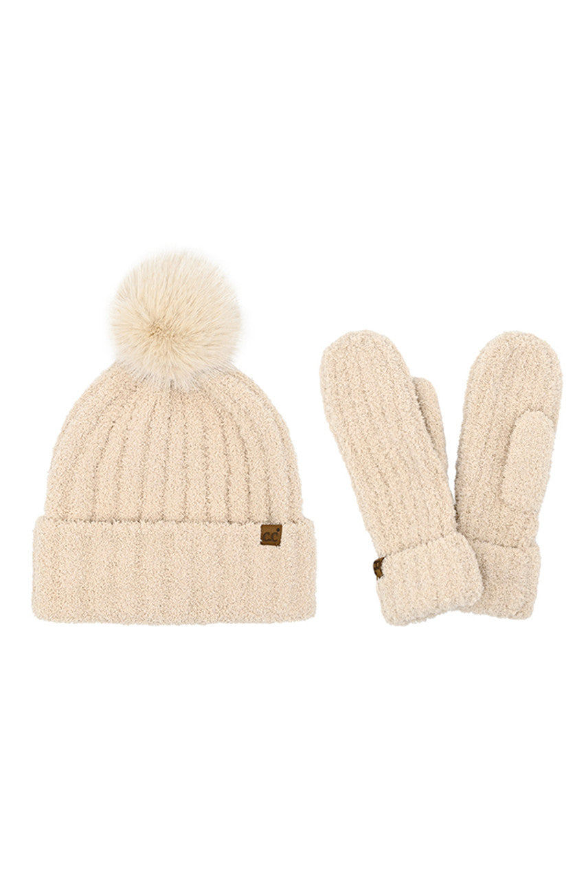 Cozy Yarn Beanie and Mitten Set