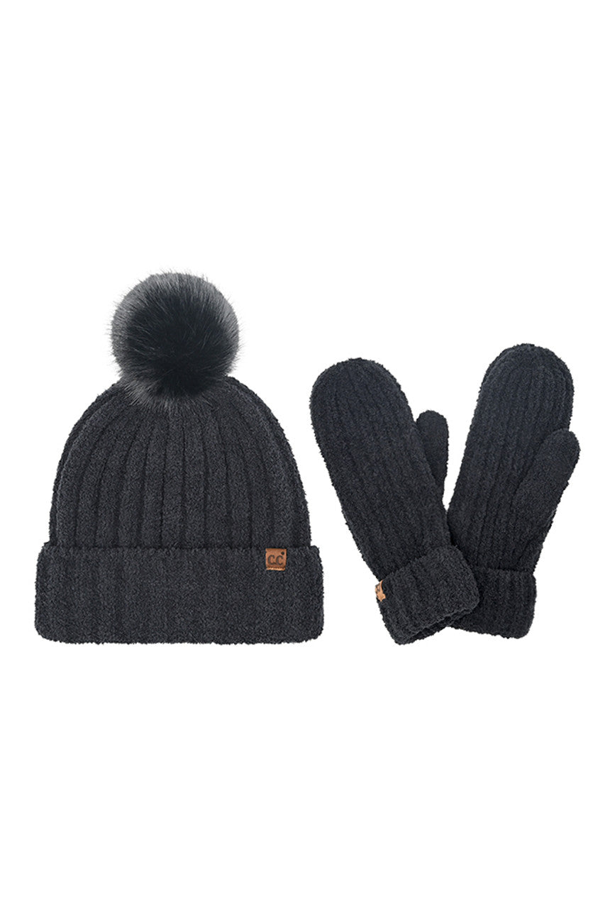 Cozy Yarn Beanie and Mitten Set