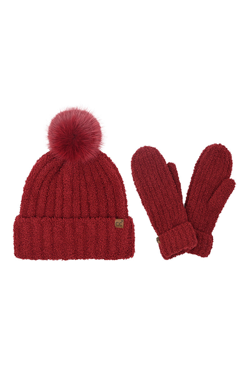 Cozy Yarn Beanie and Mitten Set
