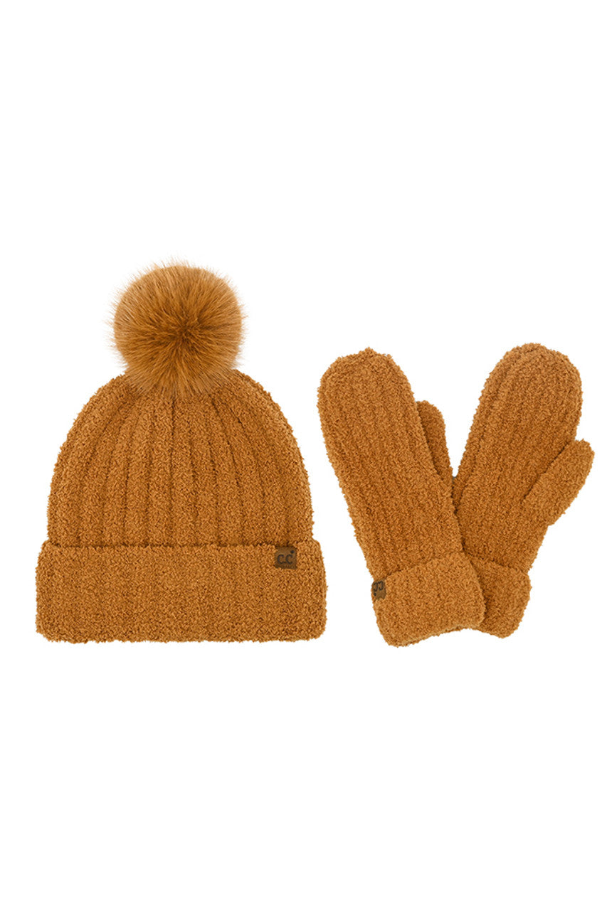 Cozy Yarn Beanie and Mitten Set