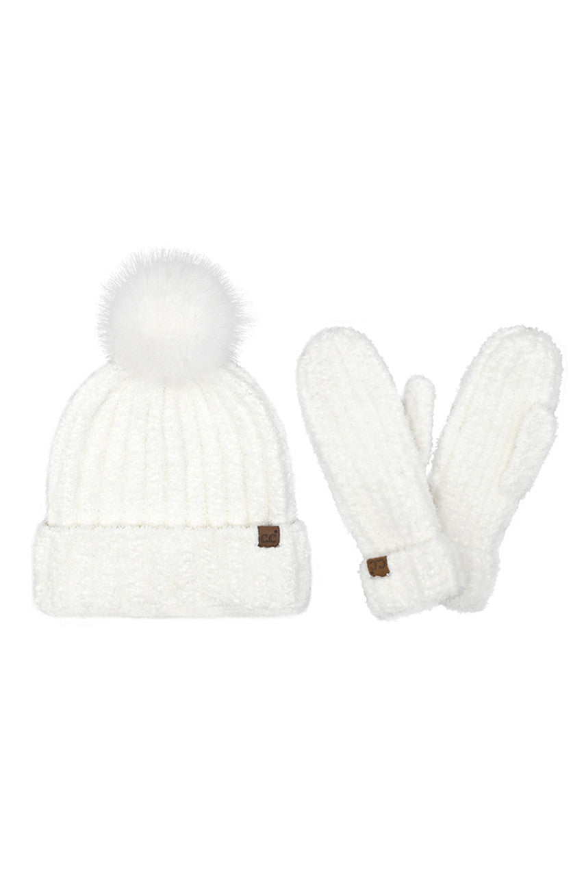Cozy Yarn Beanie and Mitten Set
