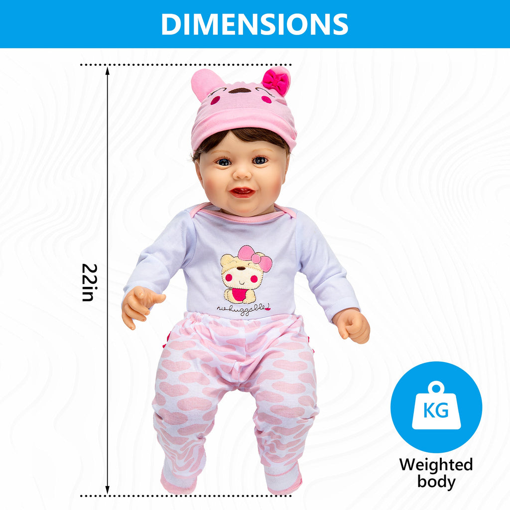 Lifelike Newborn Comfort Doll, 22 in