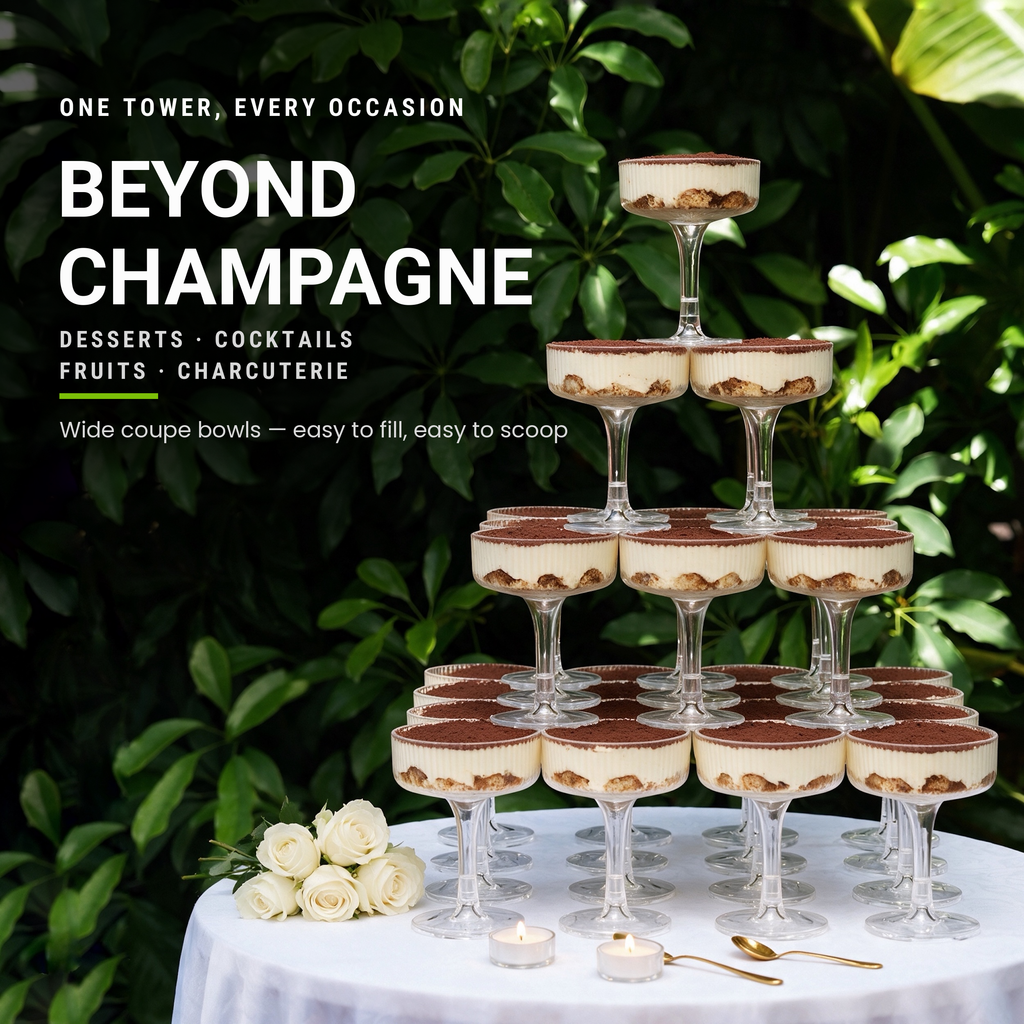 Champagne Tower Stand, 20 or 30 Coupes