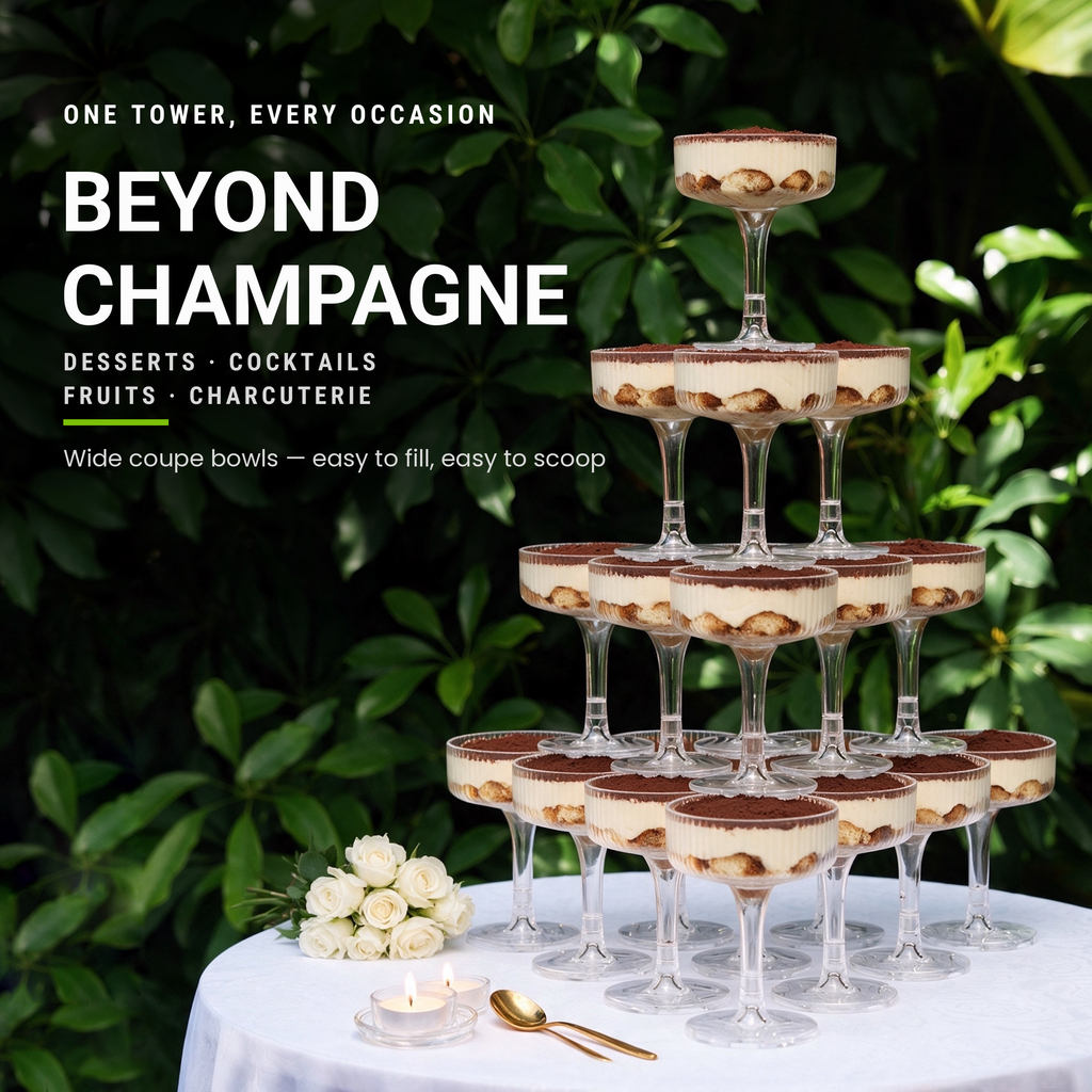 Champagne Tower Stand, 20 or 30 Coupes