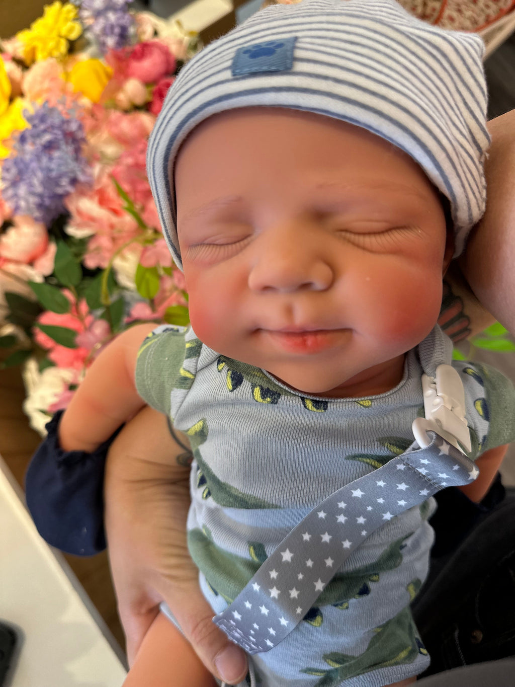 Hendrix Full-Silicone Newborn Reborn Doll, 19 in