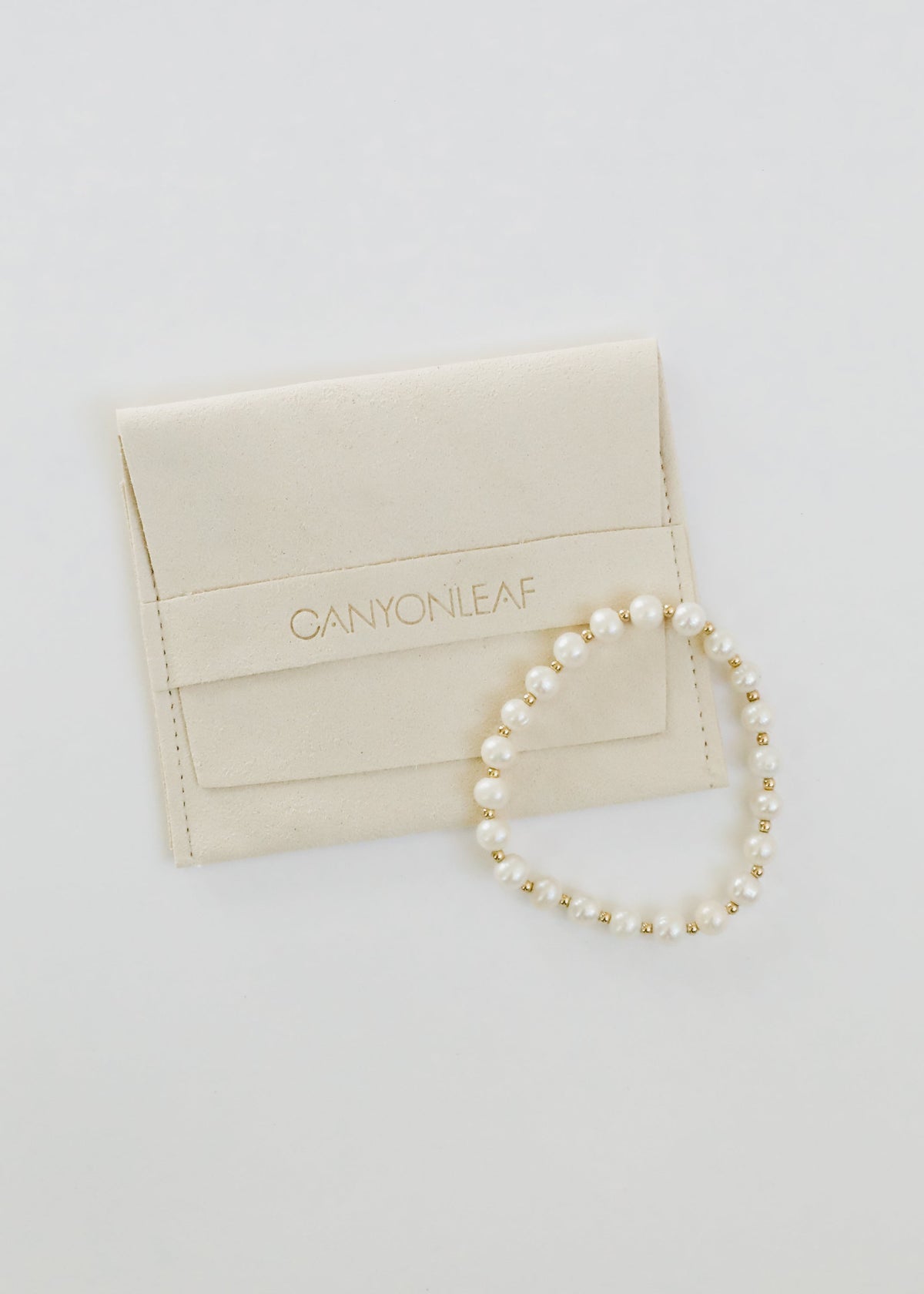Pearl and 14K Gold-Filled Sun and Moon Stretch Bracelets