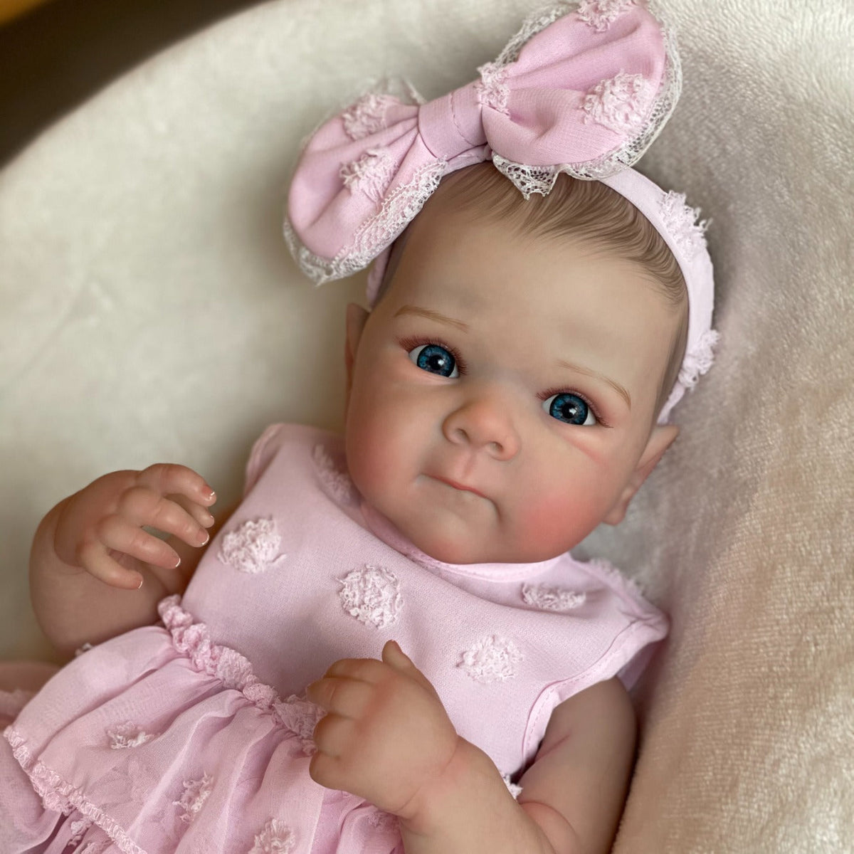 Hand-Painted Lifelike Reborn Baby Doll, 18 in