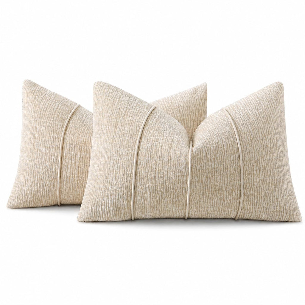 Ribbed Chenille Throw Pillow with Insert