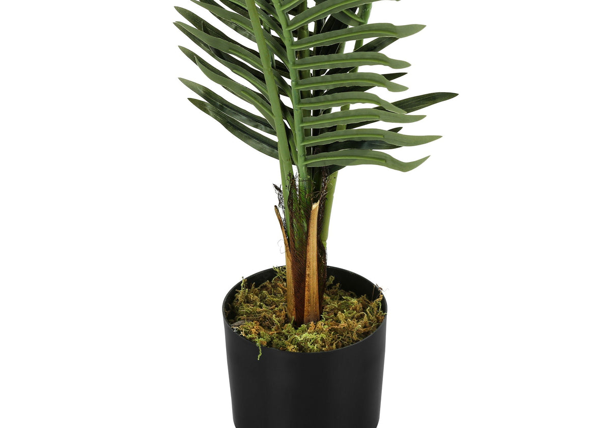 Faux Palm Tree in Black Pot, 47 in