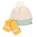 Cupcake Knit Beanie and Mittens Set for Toddlers