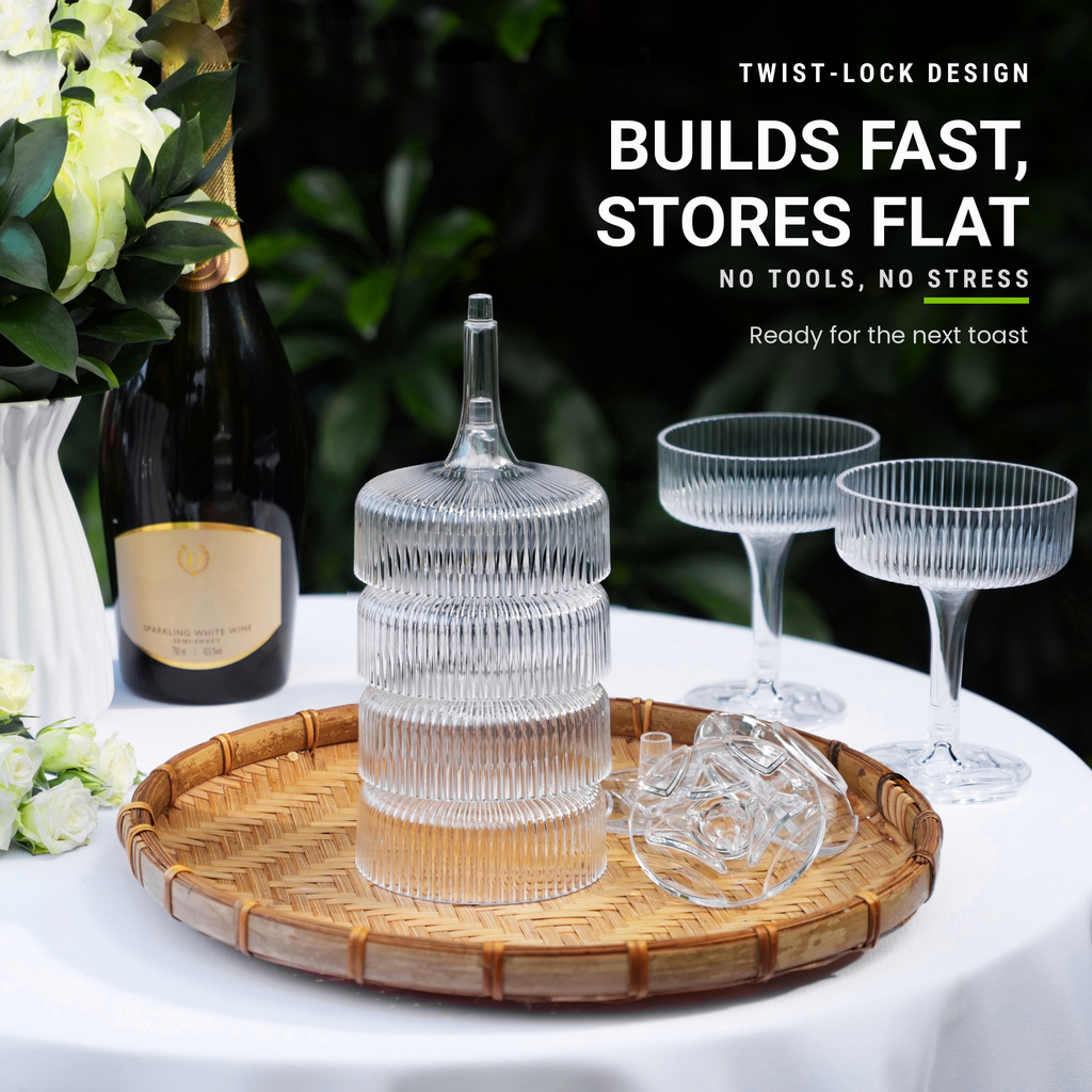 Champagne Tower Stand, 20 or 30 Coupes