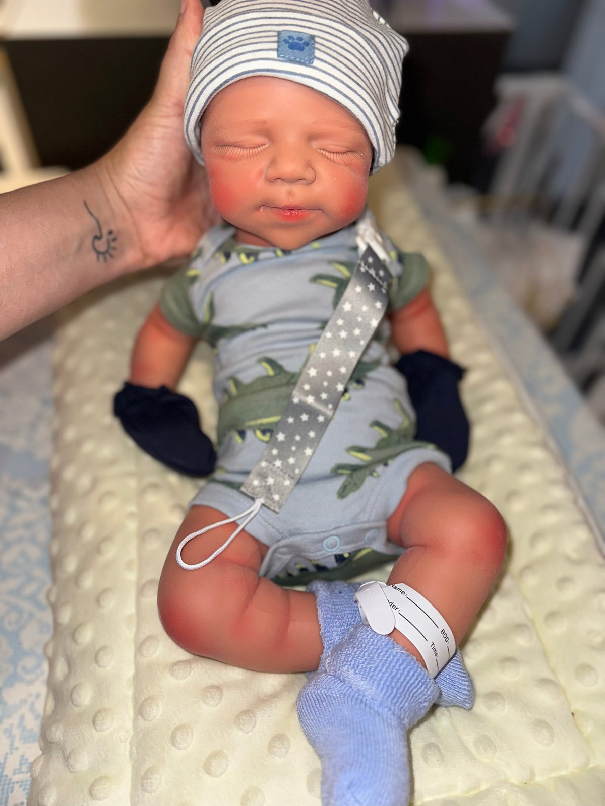 Hendrix Full-Silicone Newborn Reborn Doll, 19 in