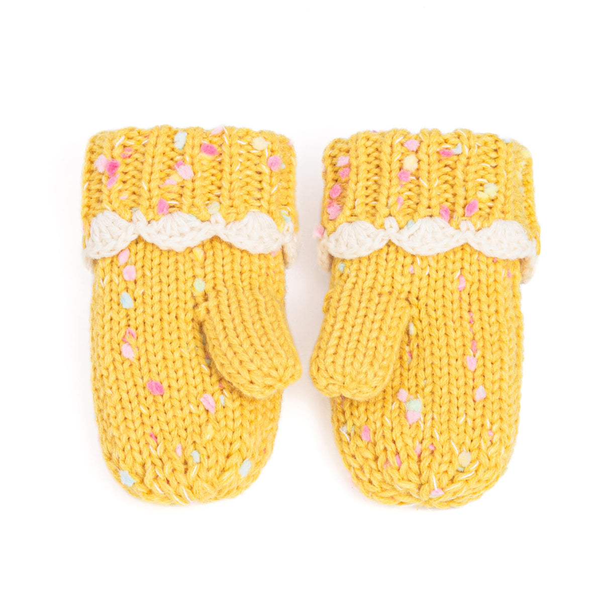 Cupcake Knit Beanie and Mittens Set for Toddlers