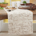 Oatmeal Linen-Cotton Textured Table Runner, 16 x 72 in