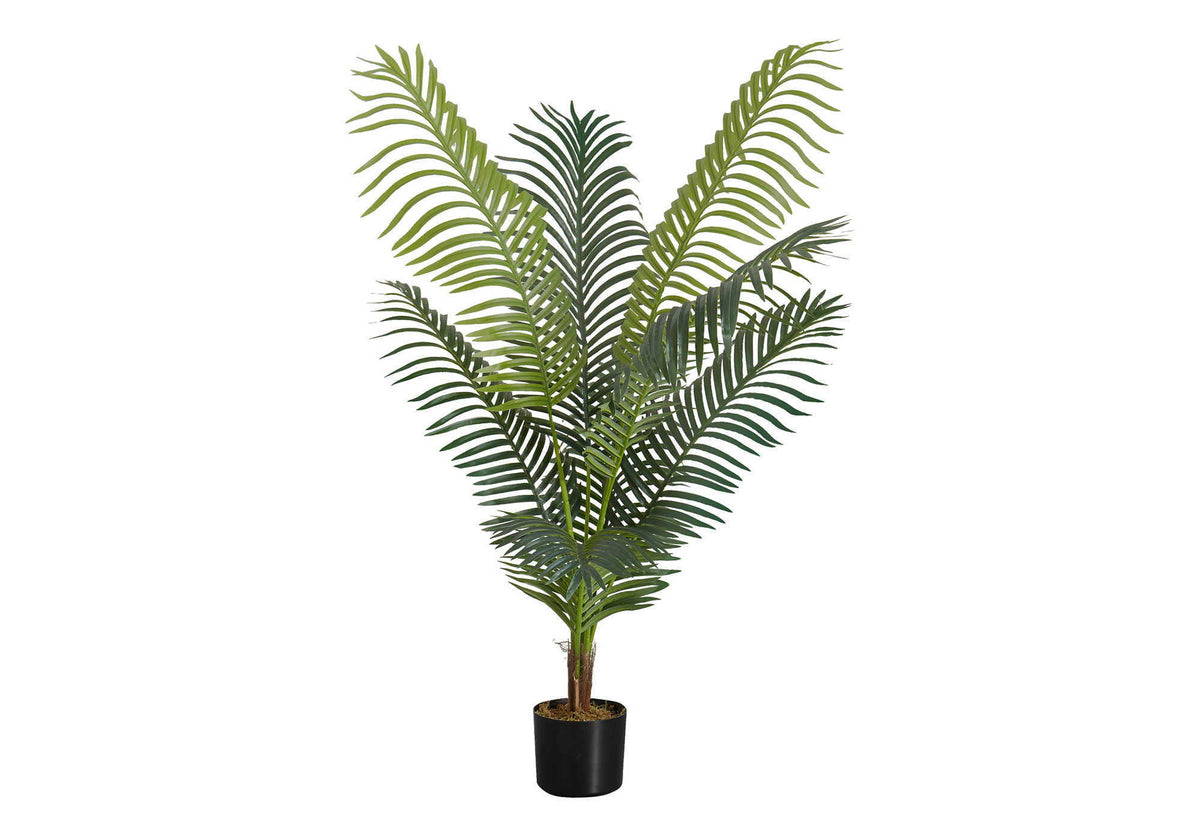 Faux Palm Tree in Black Pot, 47 in